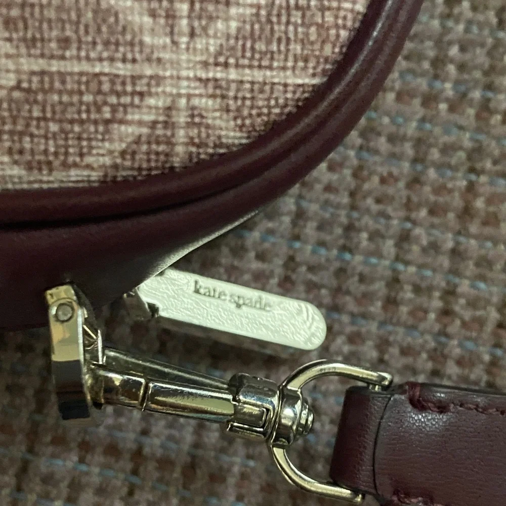 Kate Spade Burgundy and Tan Crossbody Bag - Picture 9 of 9